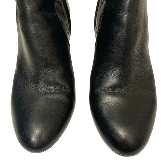 Louis Vuitton Silhouette Black Leather Monogram Flower Heel Ankle Boots Size 38 - Picture 3 of 13